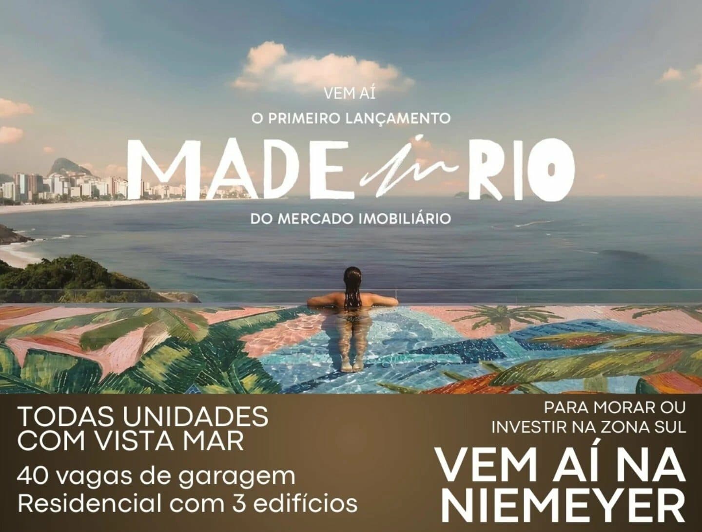 Vista aérea do Costa Niemeyer Made in Rio na Avenida Niemeyer, entre Leblon e São Conrado